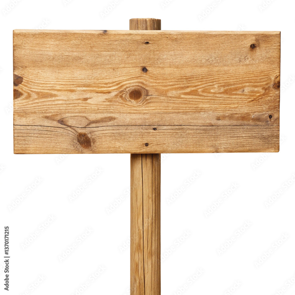 Rustic Wooden Signboard on a Weathered Post Blank for Your Message Rustic Wooden Signboard on a Weathered Post Blank for Your Message
