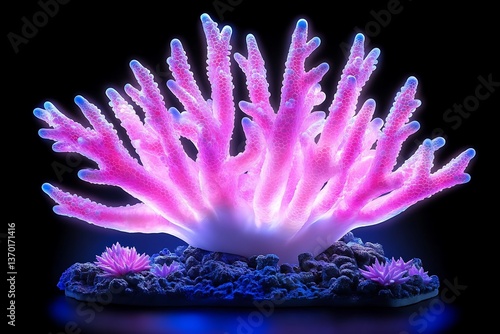 Pink Coral Aquarium Decor