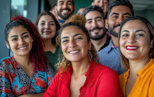 A Vibrant Gathering of Diverse Individuals. A Group Portrait of Happy People