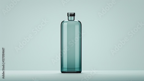 Empty glass bottle, studio shot