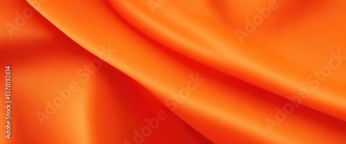 Orange color silk fabric Abstract background