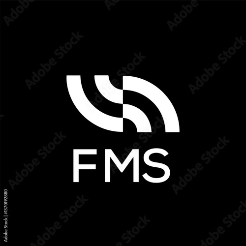 FMS creative minimalist letter logo.