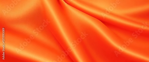 Orange color silk fabric Abstract background