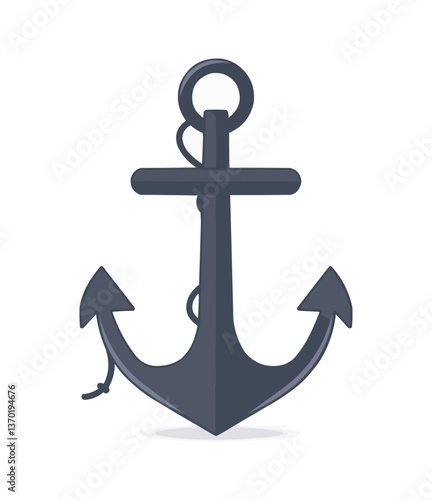 Nautical anchor vector icon set in flat style for marine designs.