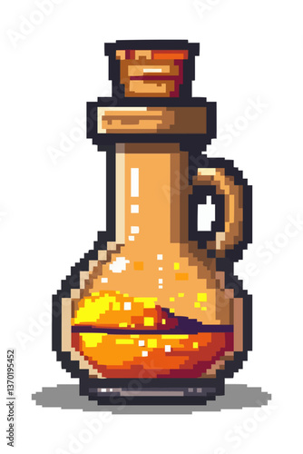 Potion bottle icons set in flat style - vector art for gamers and designers.