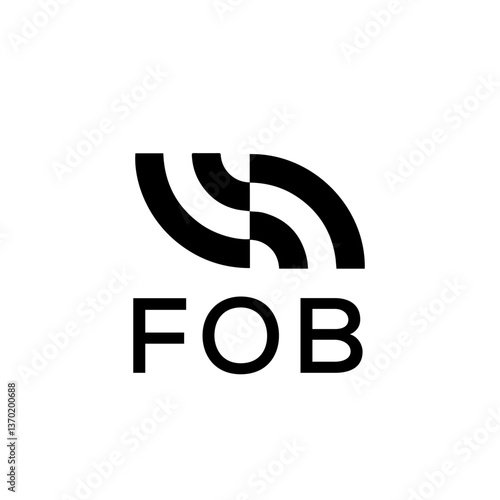 FOB creative minimalist letter logo.