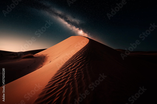 Northern lights over pyramids in egypt, desert, twilight, beautiful lights, fantasy photo