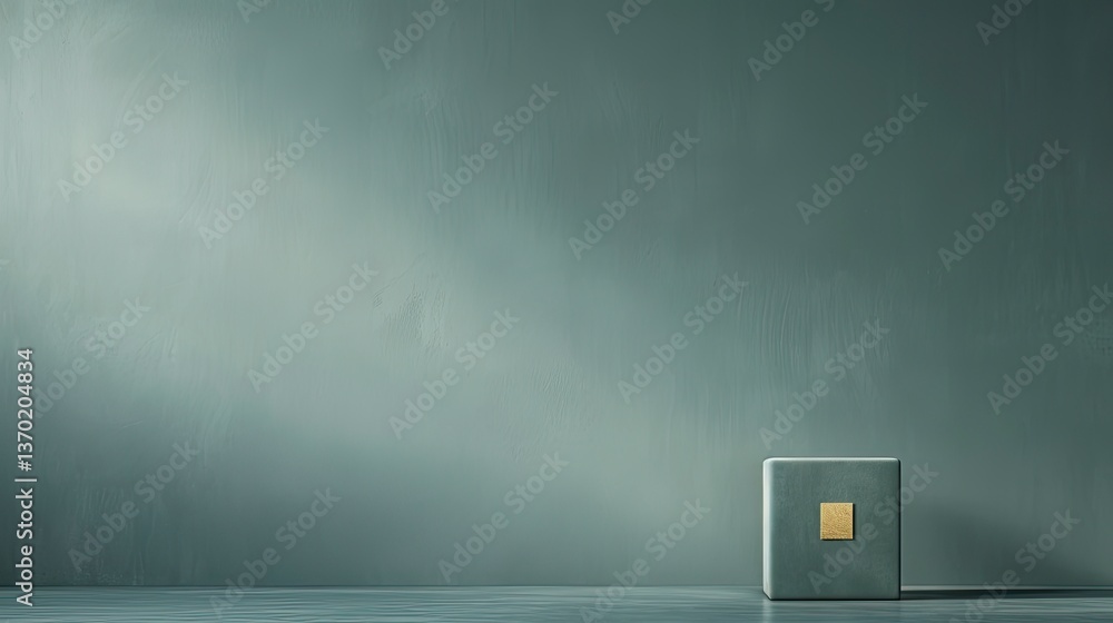Obraz premium Gray block on a gray wall