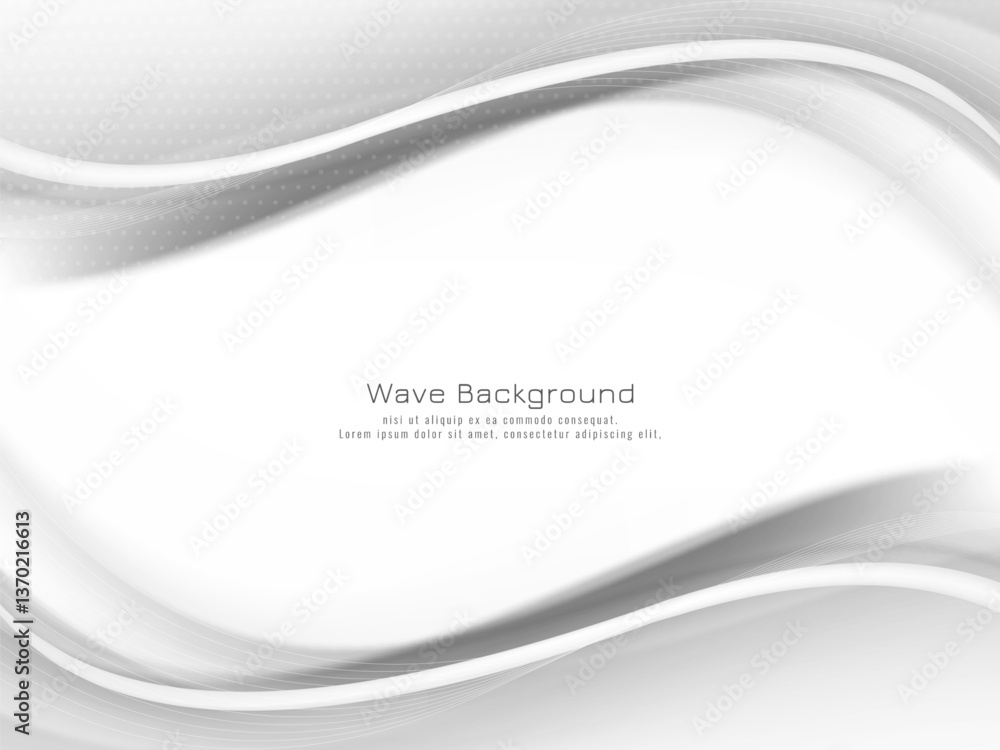 Obraz premium Beautiful dynamic gray and black wave modern background