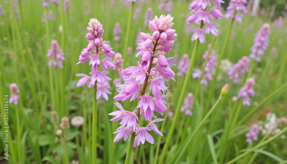The fields of purple wind chime grass The fields of purple wind chime grass