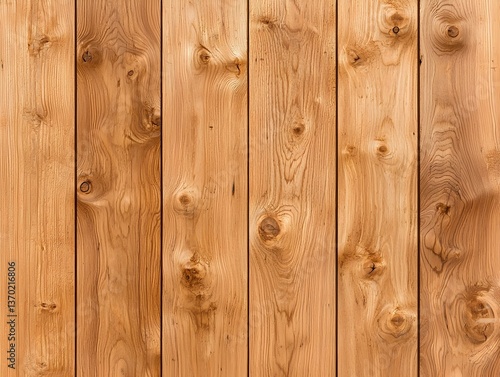 Natural light brown wood texture.  Vertical planks with knots. Ideal for backgrounds, design, and textures.