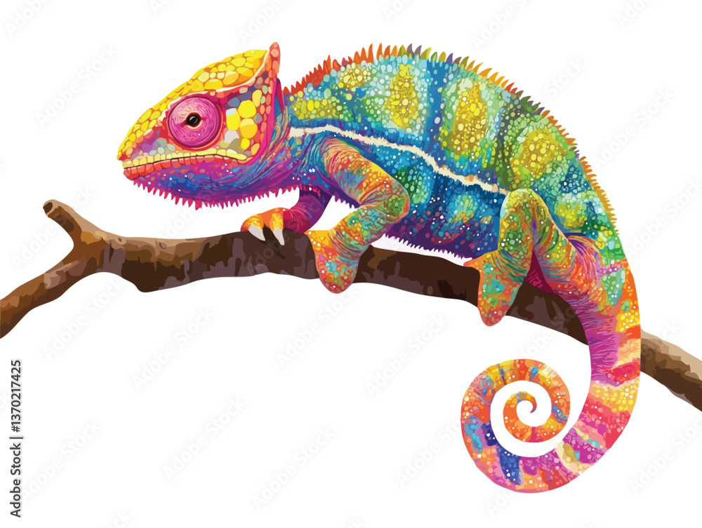 Obraz premium chameleon vector art
