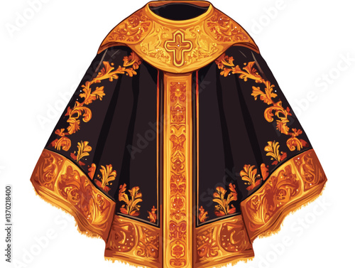 Chasuble vector illustration, isolated on white