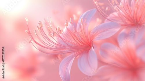 Delicate Pink Flowers in Soft Focus