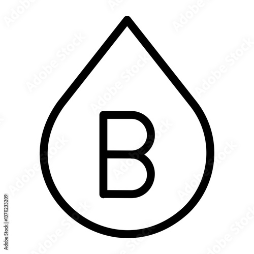 blood type b line icon