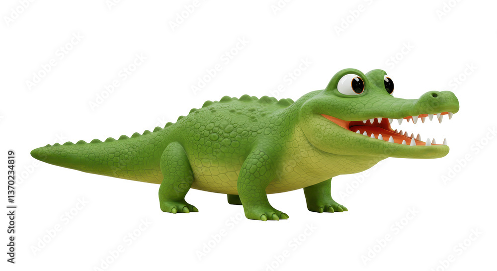 Isolated Cartoon Crocodile Isolated Cartoon Crocodile