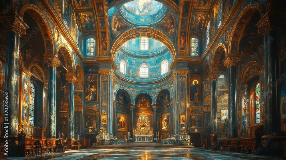 Fototapeta premium Grand cathedral interior