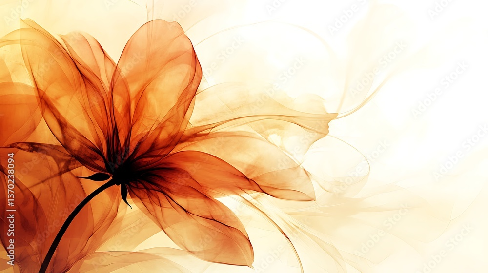 Fototapeta premium An abstract artistic rendering of a translucent floral subject