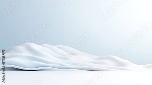 Abstract draped white fabric