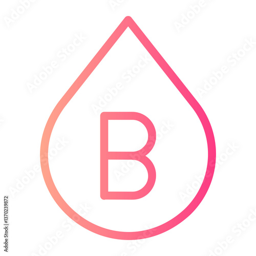 blood type b gradient icon