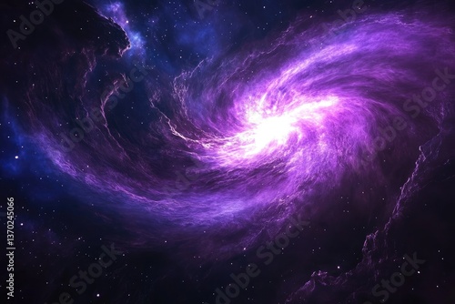 A stunning view of a luminous spiral galaxy in space