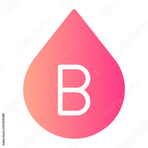 blood type b gradient icon