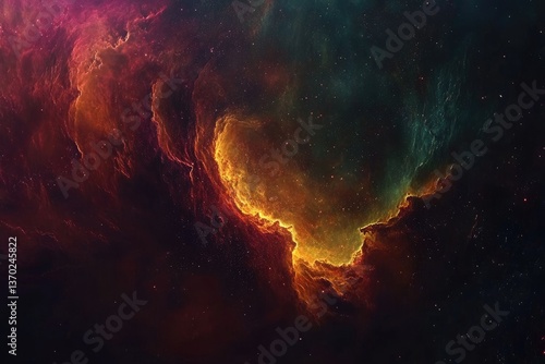 A beautiful depiction of nebulas and other celestial phenomena in space
