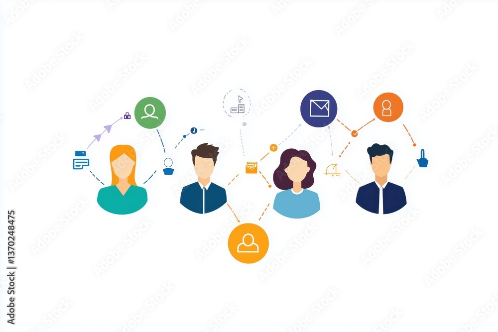 Digital Connectivity: A visual representation of interconnected people, linked by data streams, suggesting seamless communication and collaboration. Digital Connectivity: A visual representation of interconnected people, linked by data streams, suggesting seamless communication and collaboration.