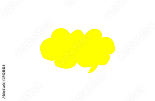 手描きの雲のようなふきだし