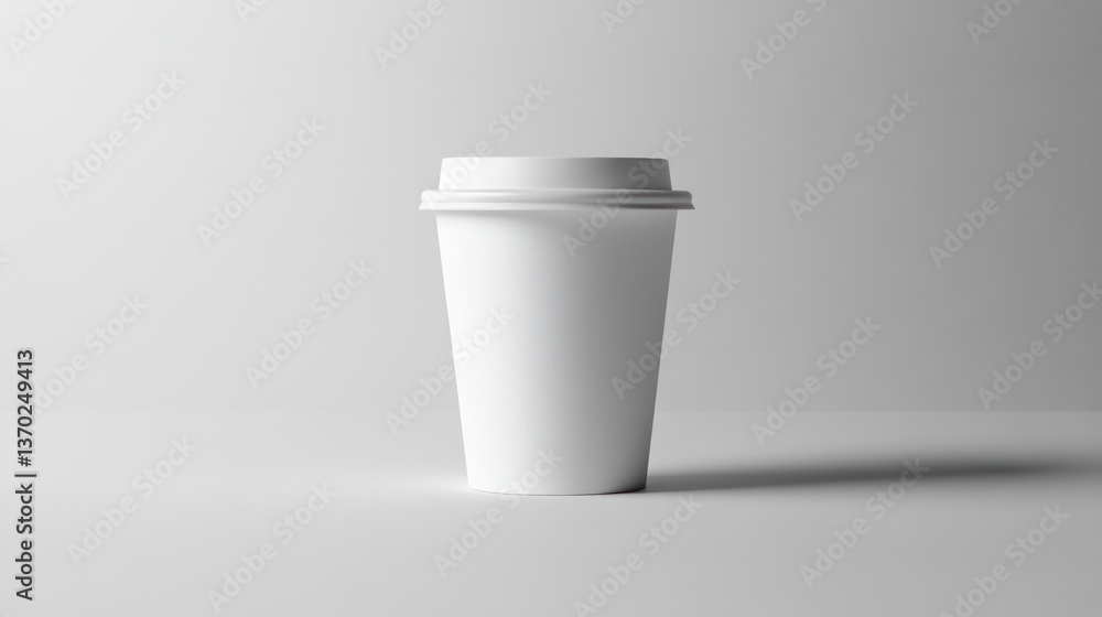 Blank Coffee Cup Mockup, Studio, White Background, Design Template, Product Presentation, Advertising Blank Coffee Cup Mockup, Studio, White Background, Design Template, Product Presentation, Advertising