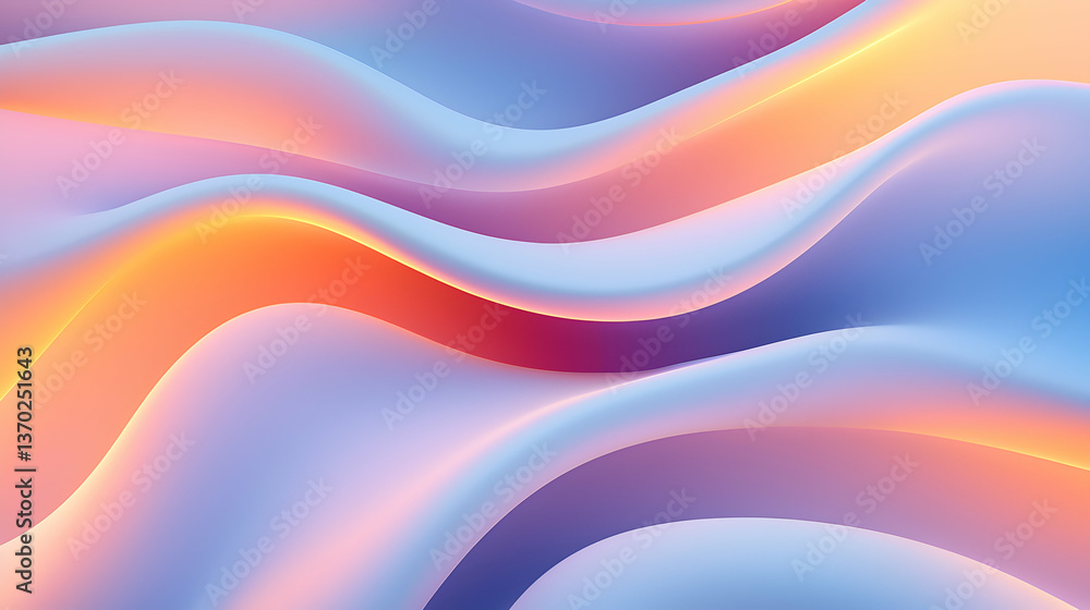 Abstract Pastel Wave Background With Fluid Flowing Gradient Colors Abstract Pastel Wave Background With Fluid Flowing Gradient Colors