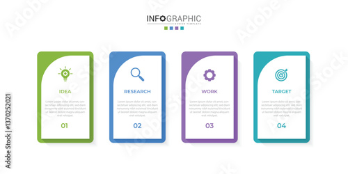 vector illustration Infographic design template with icons and 4 options or steps. Can be used for process, presentations, layout, banner,info graph.