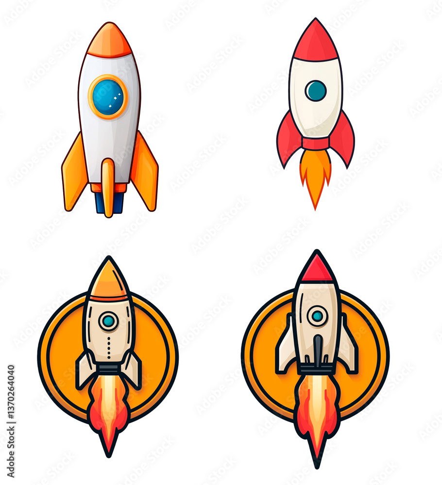 A collection of icons showcases medals with vibrant Earth and colorful spaceship designs. The artwork represents the spirit of exploration and advancements in space technology. A collection of icons showcases medals with vibrant Earth and colorful spaceship designs. The artwork represents the spirit of exploration and advancements in space technology.