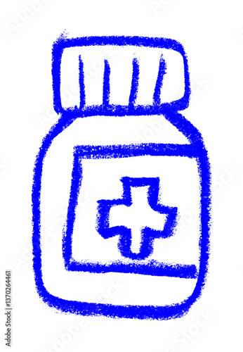 Medicine Stomatology Related Icon Crayon Chalk Drawing Vector