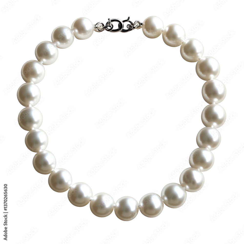Elegant Pearl Necklace on transparent background Elegant Pearl Necklace on transparent background