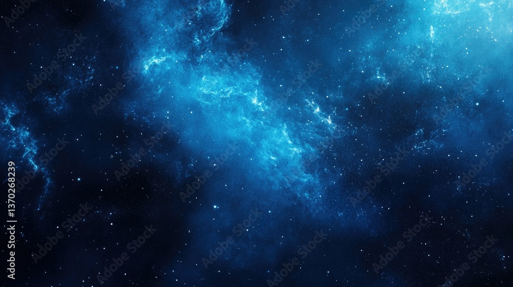 Fototapeta premium Exploring Deep Space Nebula with Star Clusters in Cosmic Universe