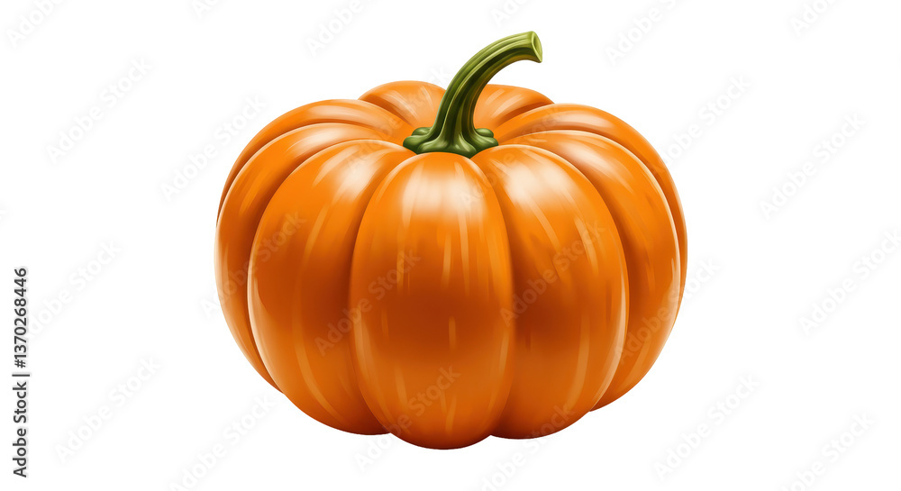 Isolated Ripe Pumpkin Isolated Ripe Pumpkin