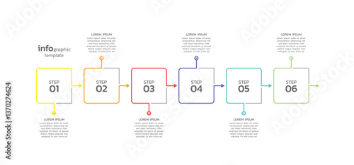 Infographic business template colorful background design