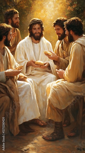 Jesus Feeds the 5000, Outdoor Scene
