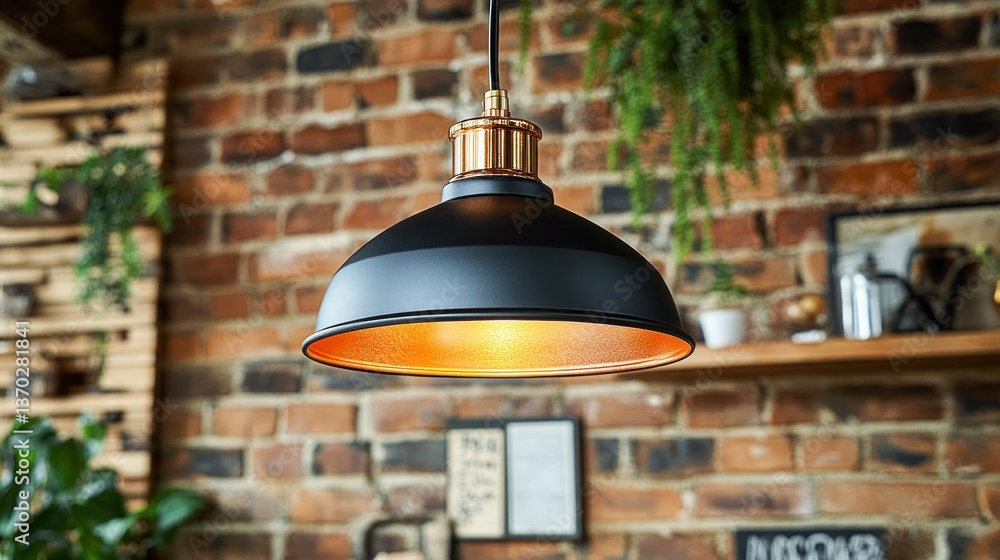 Obraz premium Modern pendant light with copper accents