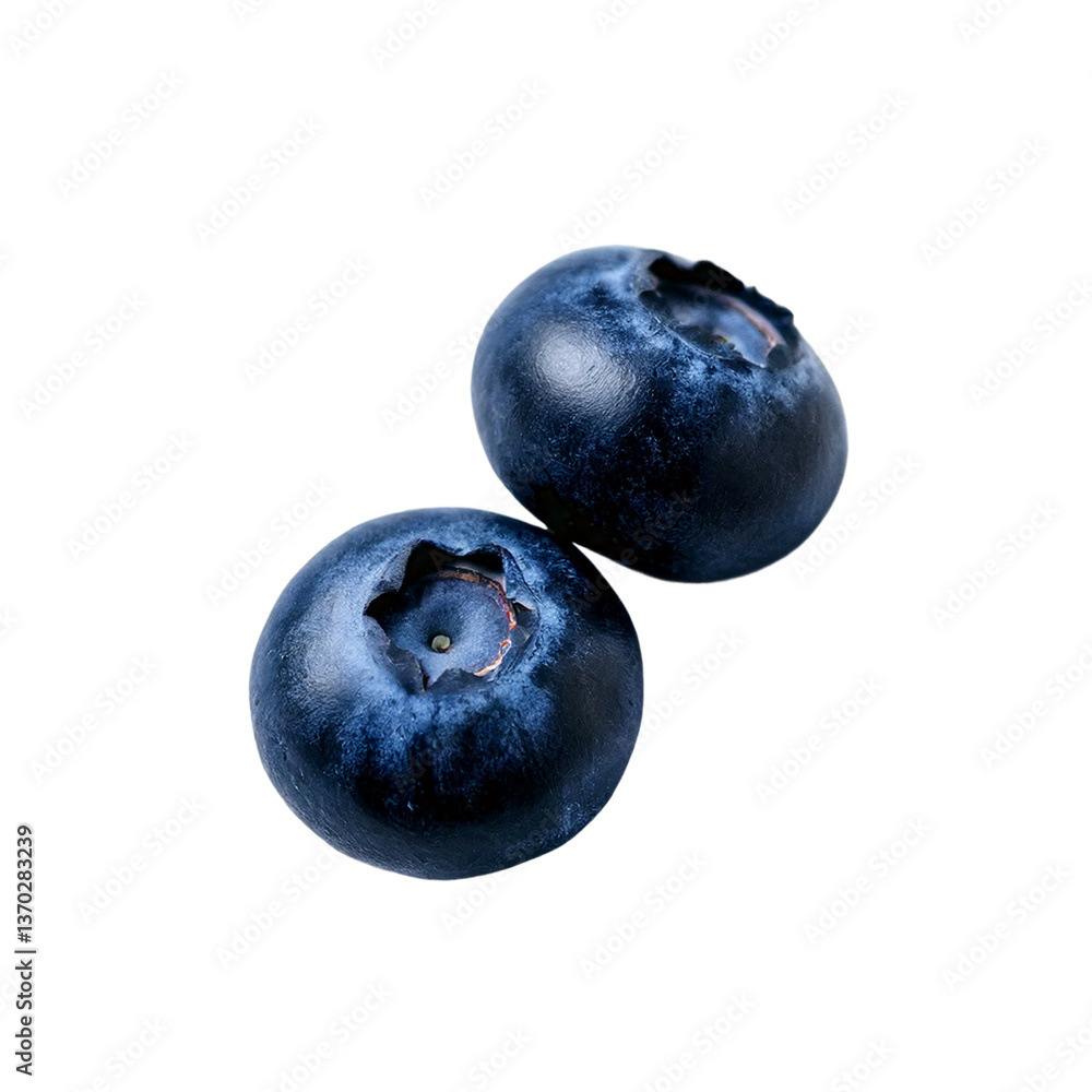 Obraz premium A minimalist image of two berries, photographed in studio conditions. Ideal for healthy eating and organic food concepts.