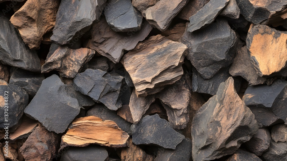 Brown and Grey Stone Texture Background, Rough Rock Pile, Natural Stone Brown and Grey Stone Texture Background, Rough Rock Pile, Natural Stone