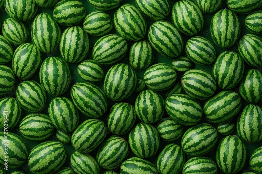 Vibrant Green Watermelons Summer Fruit Background Texture Pattern Vibrant Green Watermelons Summer Fruit Background Texture Pattern
