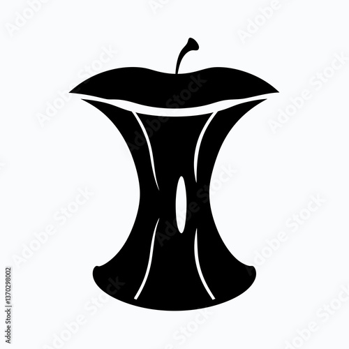 Delicious Apple Silhouette Ideal for Healthy Eating Concepts and Nutrition Blogs
