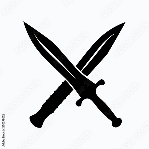Shadow of the Night: Intriguing Dagger Silhouette in Moonlight for Mystery and Thriller Concepts
