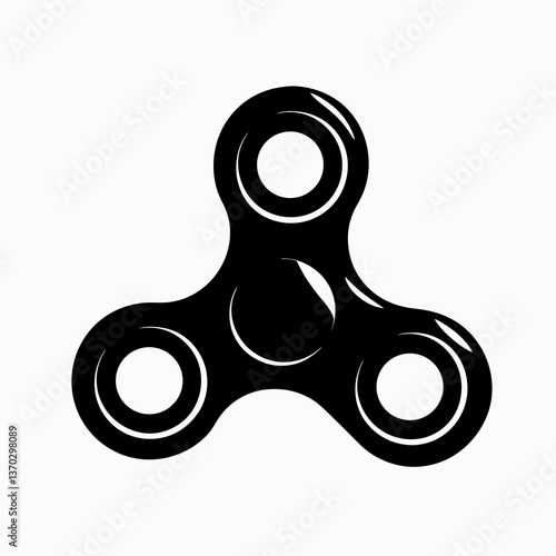 Dynamic Fidget Spinner Silhouette for Fun and Relaxation Concept