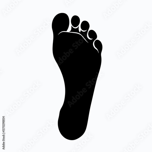 Mystical Footprint Silhouette in Enchanted Forest