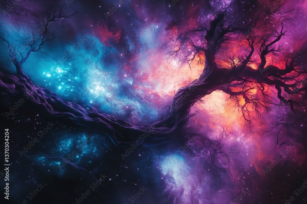 Cosmic Tree of Night Sky Cosmic Tree of Night Sky