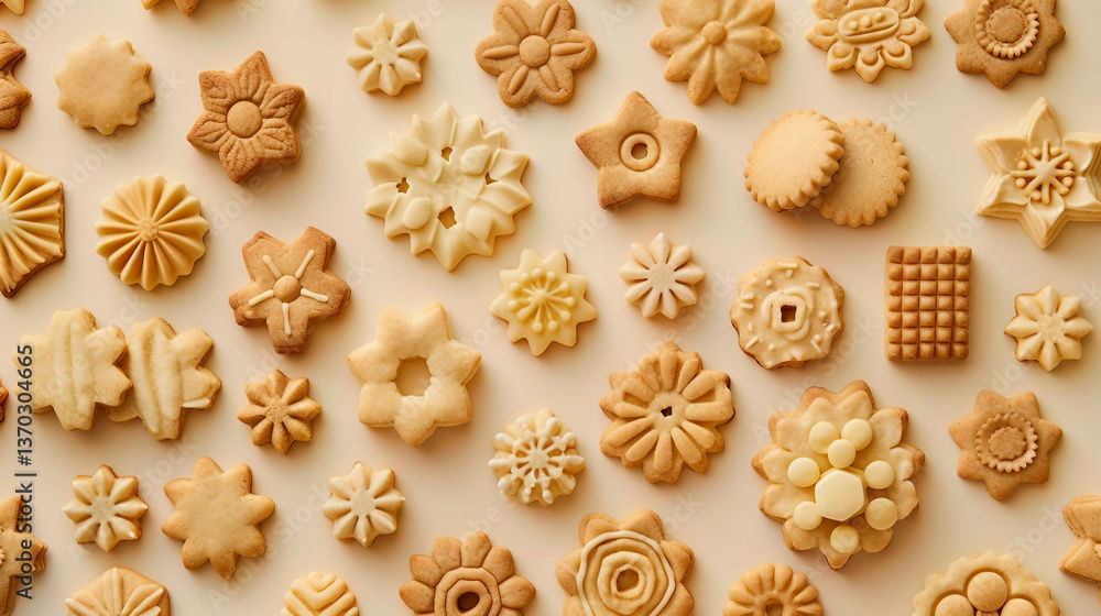 Cookie Collection Captured in Stunning Flat Lay and Side Views Cookie Collection Captured in Stunning Flat Lay and Side Views