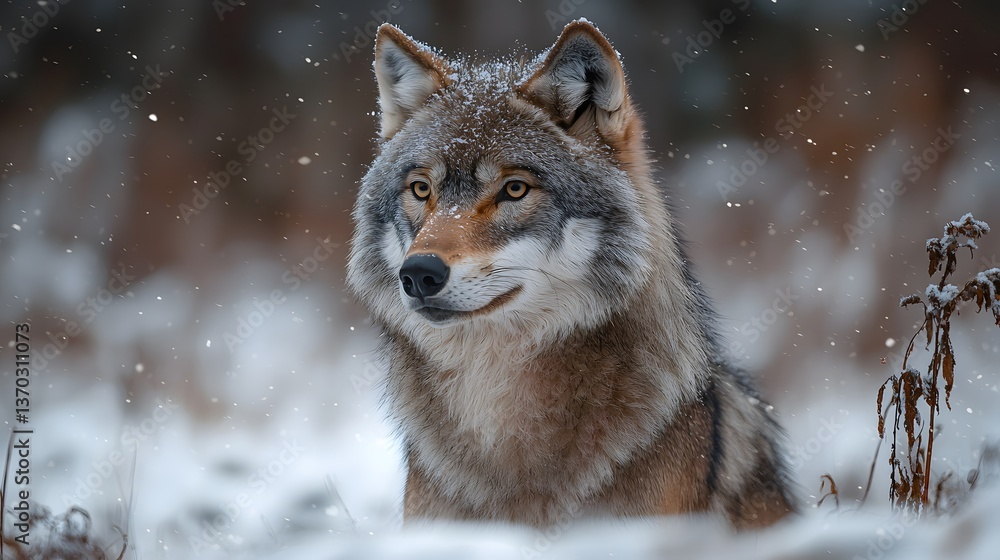 wolf in snow wolf in snow